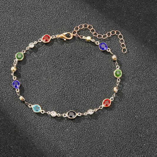 10 Pc - Colored Crystal Diamond Bracelet (Unit Price - 31)