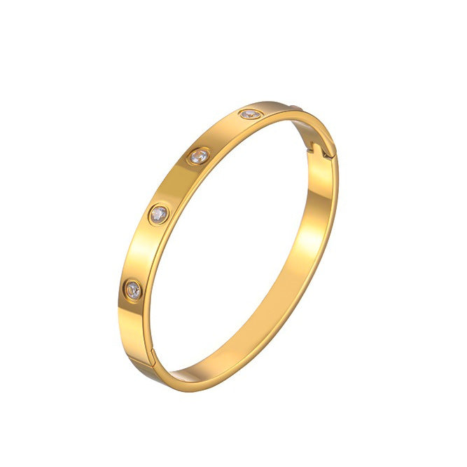 3 Pc - Titanium Steel Bracelet - Golden (Unit Price - 127)