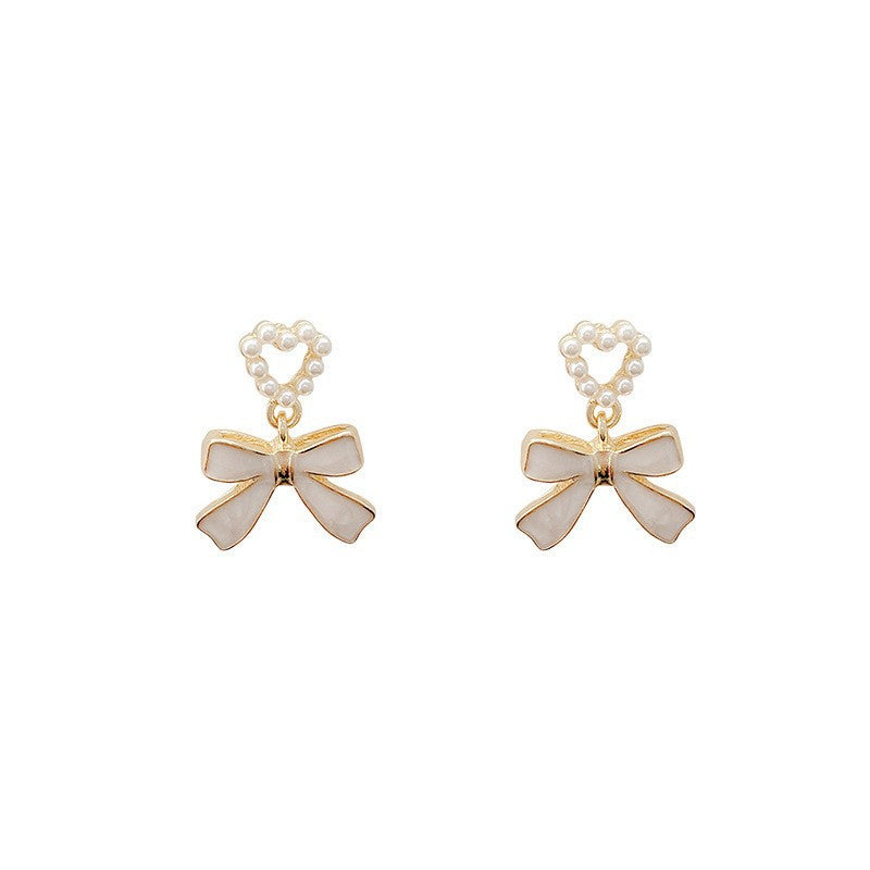 6 Set - Bowknot oil drop earrings (Mix color) (Unit price 30)