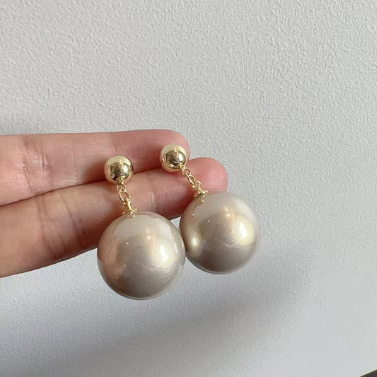 6 Set - Luxury pearl earrings - Champagne (1 Set price - 29)