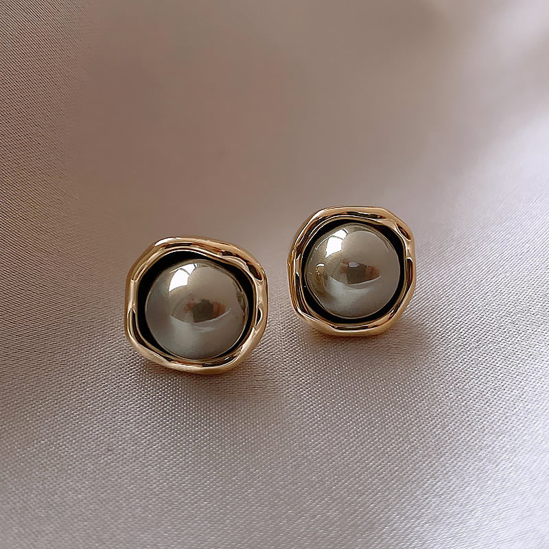 6 Pairs - Casual Elegant Gray Pearl Earrings (1 Pair Price - 20)