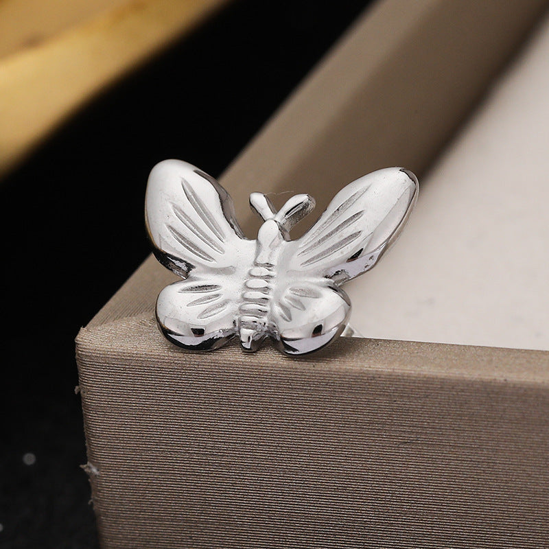 3 Pairs - Butterfly Earrings - Silver (Unit Price - 57)
