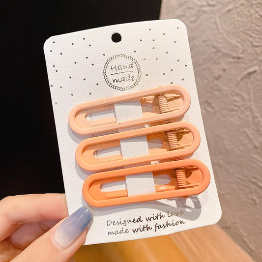 6 Set - Korean sweet cute duckbill clip - Mix color (3 pc set card packing)