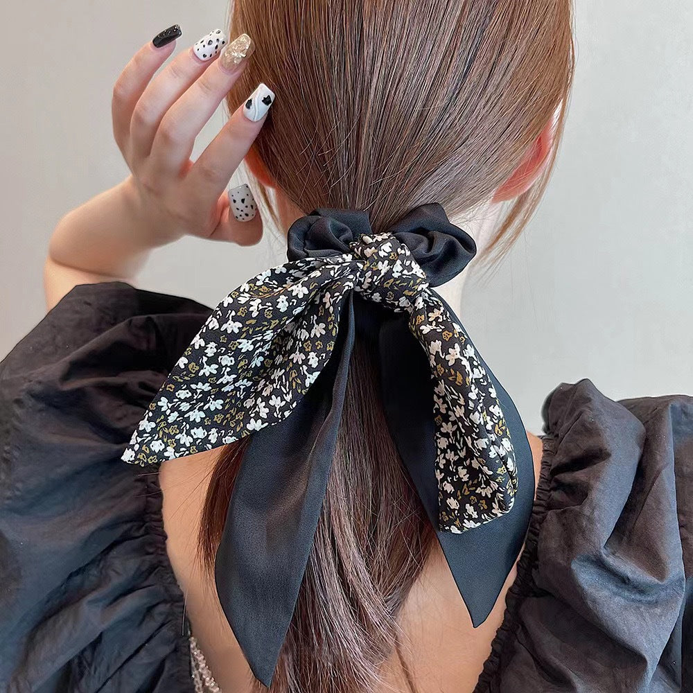 3 Pc - Ribbon Hair Rope Ponytail Hair Accessories (Mix Color OPP packing) (1 Pc price - 30)