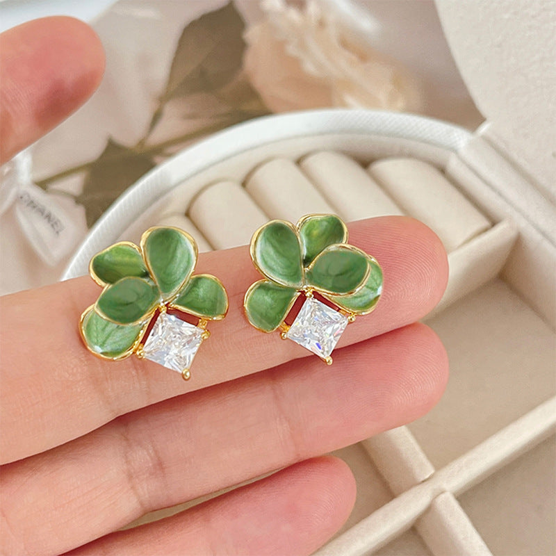 6 Pairs - Vibrant Retro Petal Earrings (Mix Color) (1 Pair Price - 30)