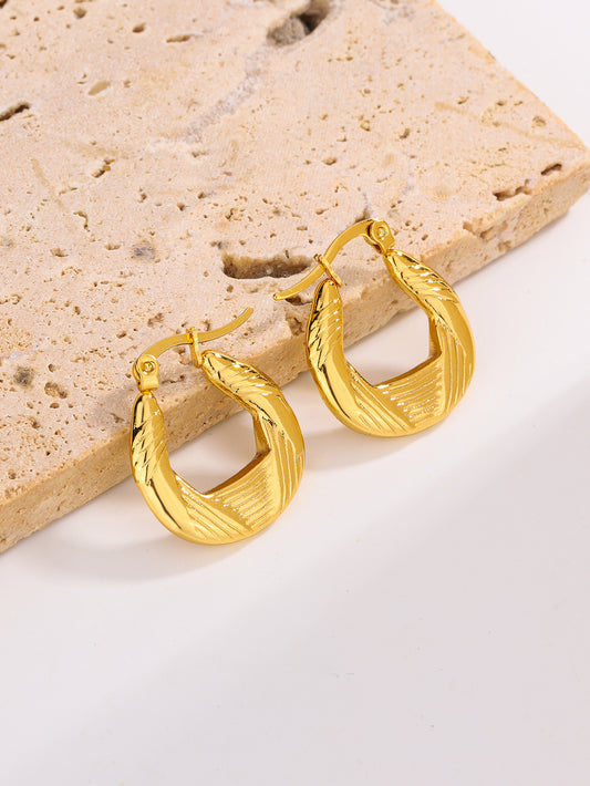 3 Pairs - Anti tarnish new geometric earrings (1 Pair Price - 40)