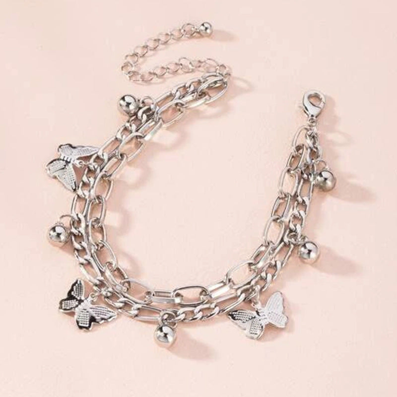 6 Set - Butterfly bracelet -Silver (Unit price 28)