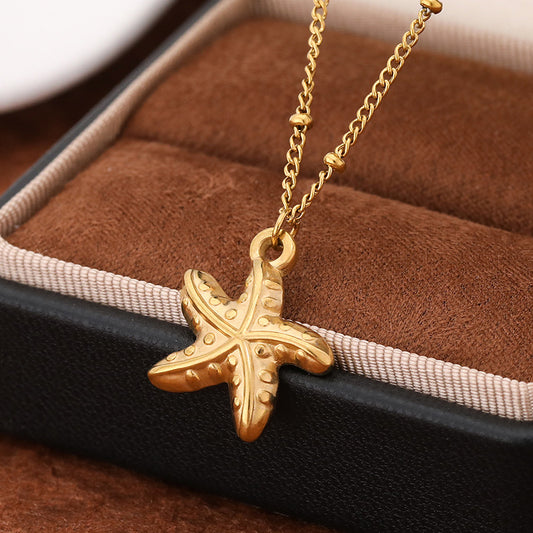 3 Pc - Starfish Necklace - Golden (Unit Price - 96)