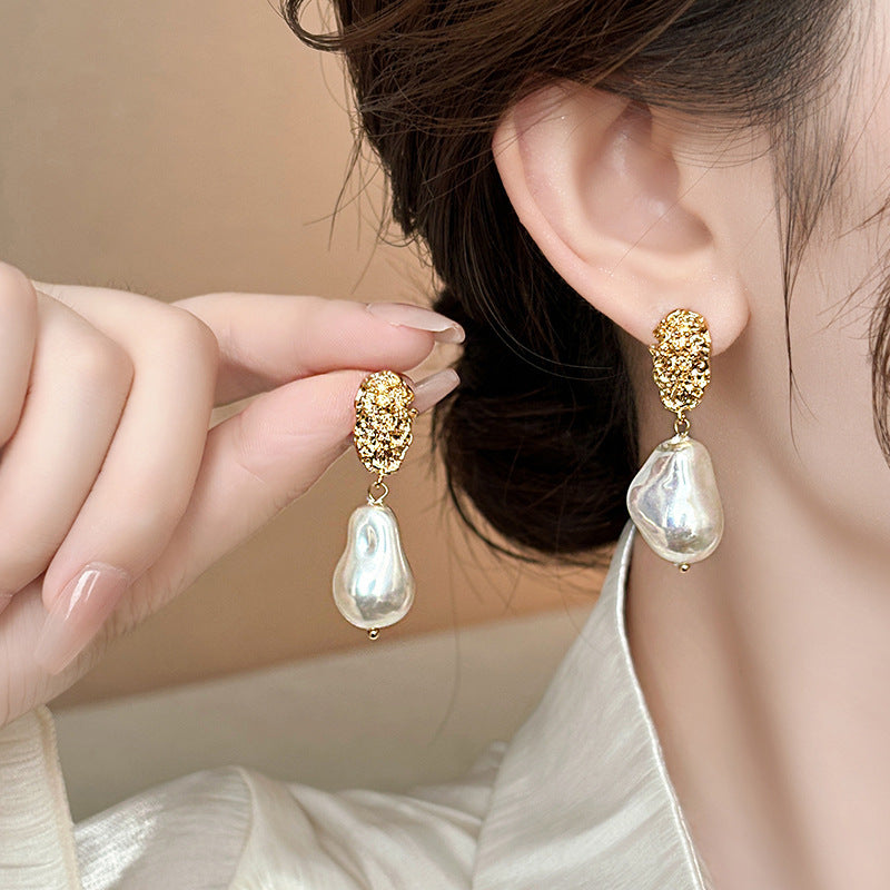 6 Pairs - French retro Baroque pearl earrings (1 Pair Price - 32)