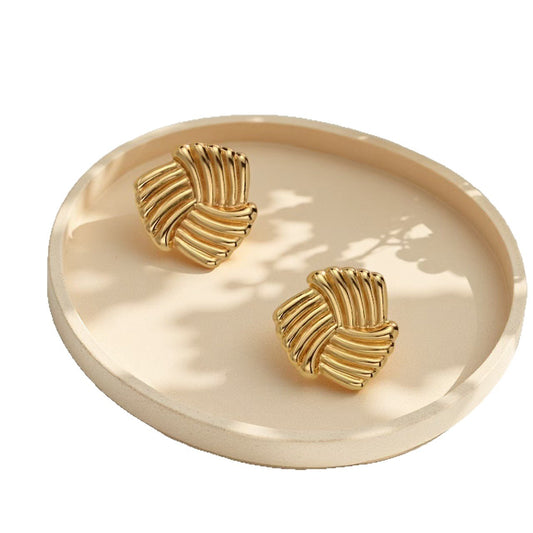 3 Pairs - Anti tarnish three side earrings (1 Pair Price - 44)