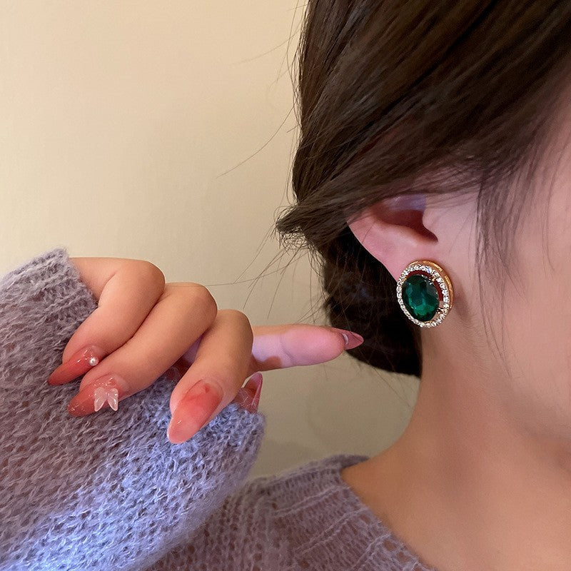 6 Pairs - New Trendy Minimalist Emerald Earrings (1 Pair Price - 30)