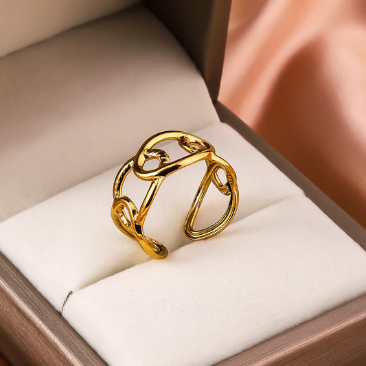 3 Pc - Entangle Ring - Golden (Unit Price - 62)