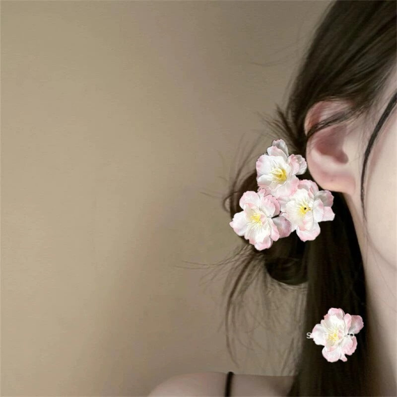 6 Pc - Cherry blossom flower hairpin opp packing (1 Pc Price - 12)