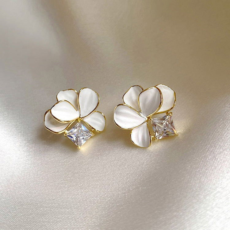 6 Pairs - Vibrant Retro Petal Earrings (Mix Color) (1 Pair Price - 30)