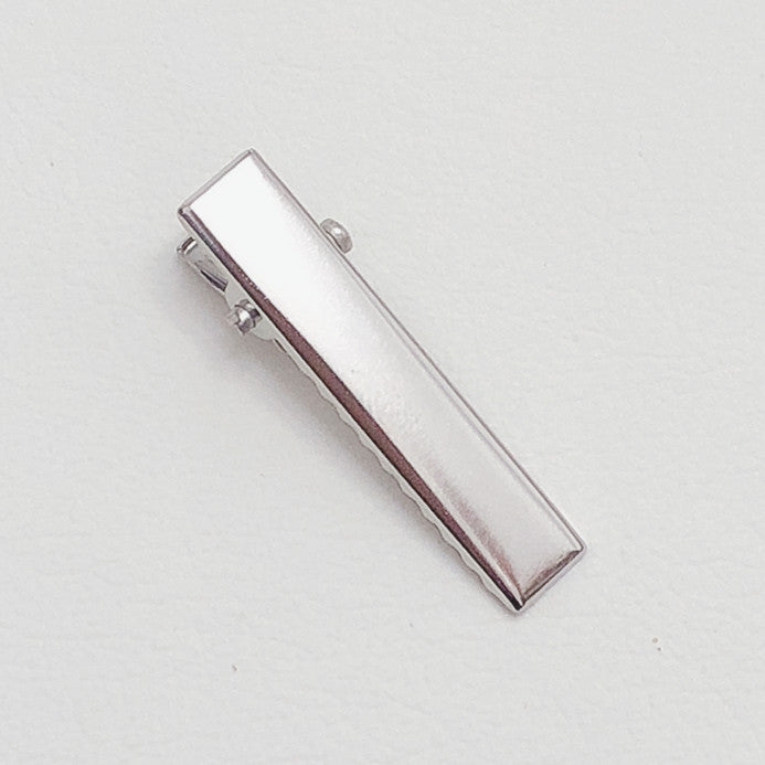 3 cm Nickel-plated - Silver duckbill clip - Small metal hair clips for children and adults, simple DIY accessories and materials (Pack of 50)