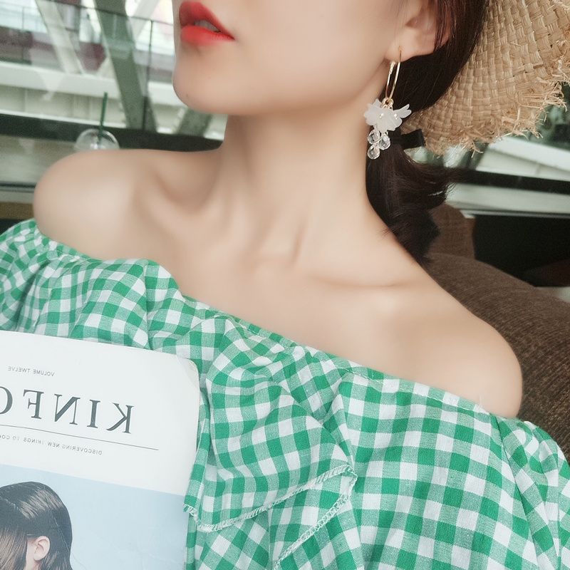 6 Pairs - Micro-inlaid zircon flower leaf earrings (1 Pair Price - 41)