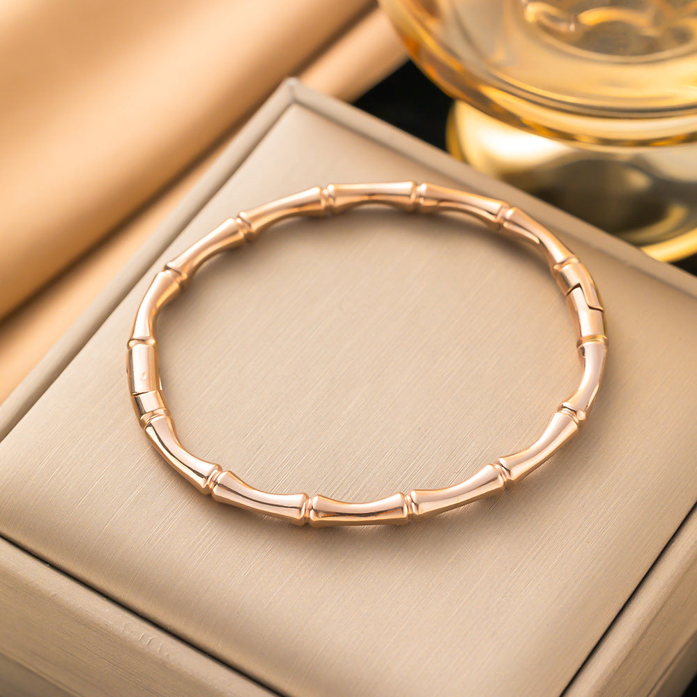 3 Pc - Anti Tarnish Bamboo bracelet rose gold (1 Pc Price - 150)