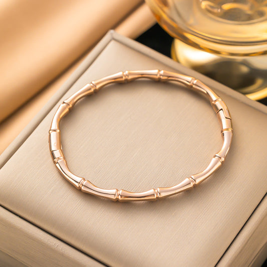 3 Pc - Anti Tarnish Bamboo bracelet rose gold (1 Pc Price - 150)