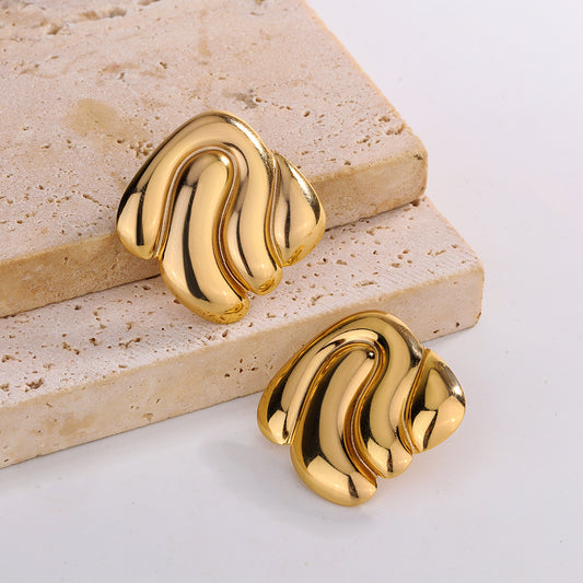 3 Set - Anti Tarnish New Style Square Earring (Unit Price - 51)