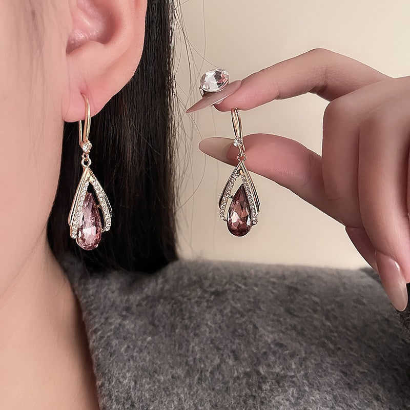 6 Pairs - Elegant New Hook Pink Earrings (1 Pair Price - 45)