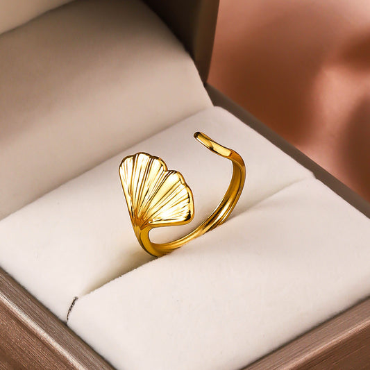 3 Pc - New Shell Ring - Golden (Unit Price - 62)