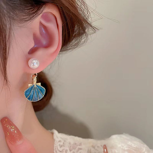 6 Set - Retro ocean style earrings - Blue (1 Set price - 27)