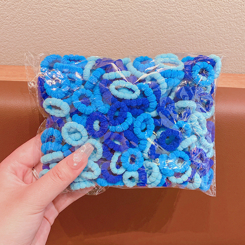 Children's baby rubber band - 100 pc Blue - Box Packing