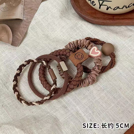 New style rubber band - Light brown 5-piece set