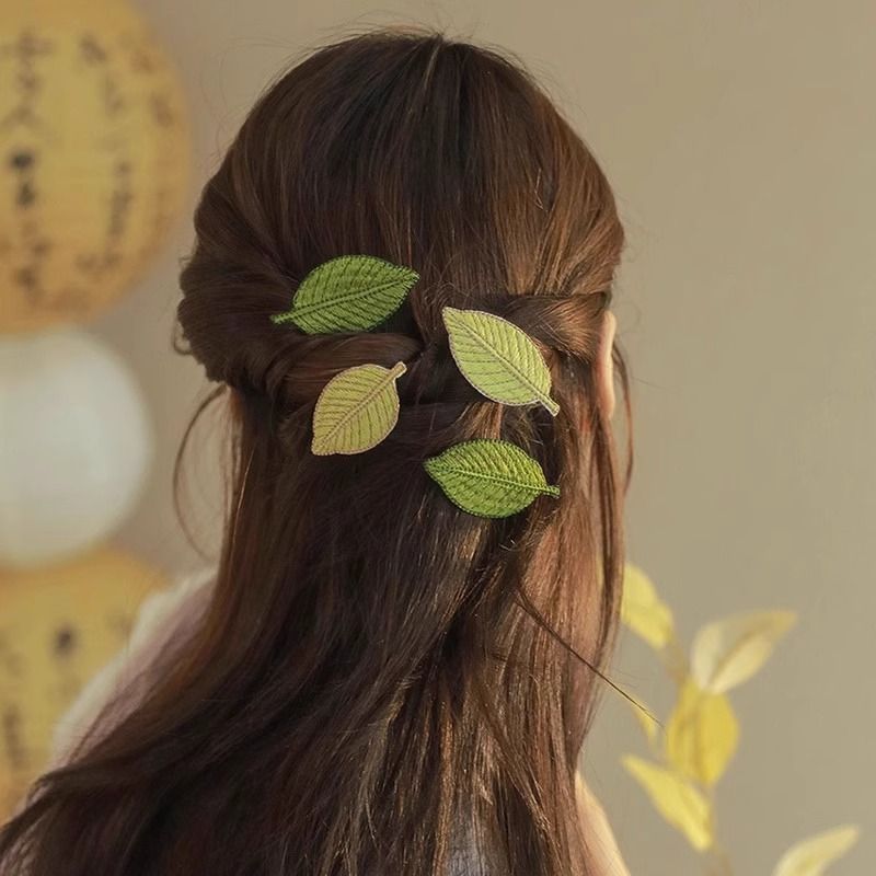 6 Pc - New Chinese-Style Leaf Hairpin opp packing (1 Pc Price - 10)