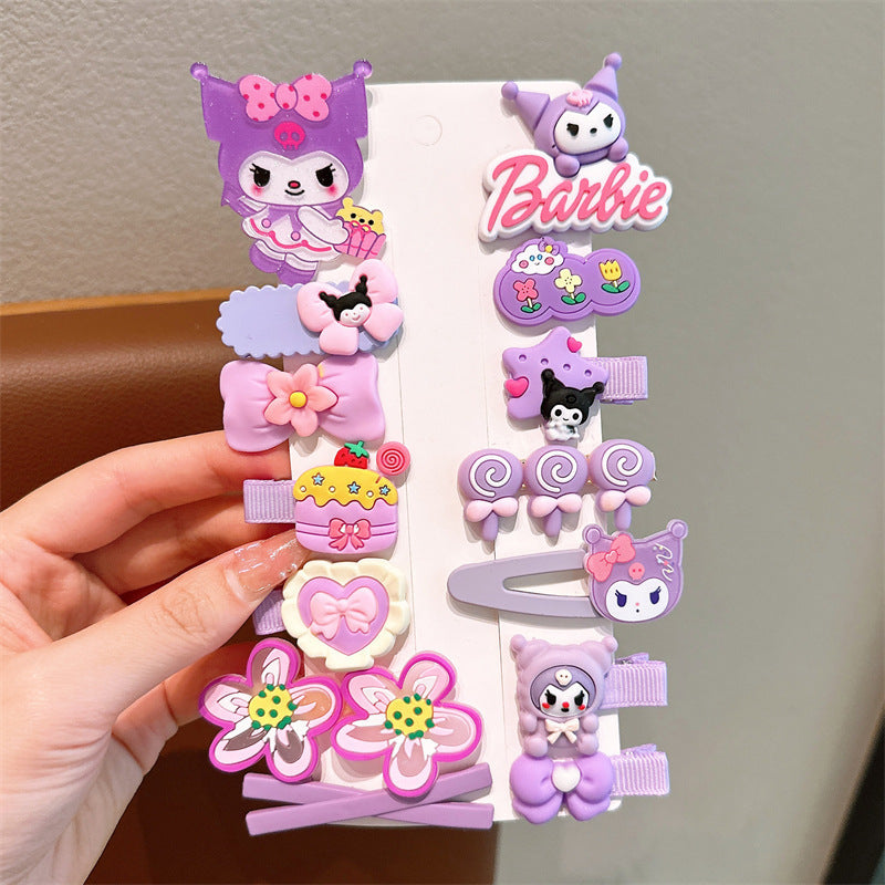 New cute Kulomi children's hairpin Design3(14 pc set card packing)