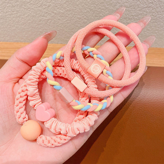 3 Set - Colorful large circle children's rubber band - Mix color (5 Pc Set) (1 Set Price 27)