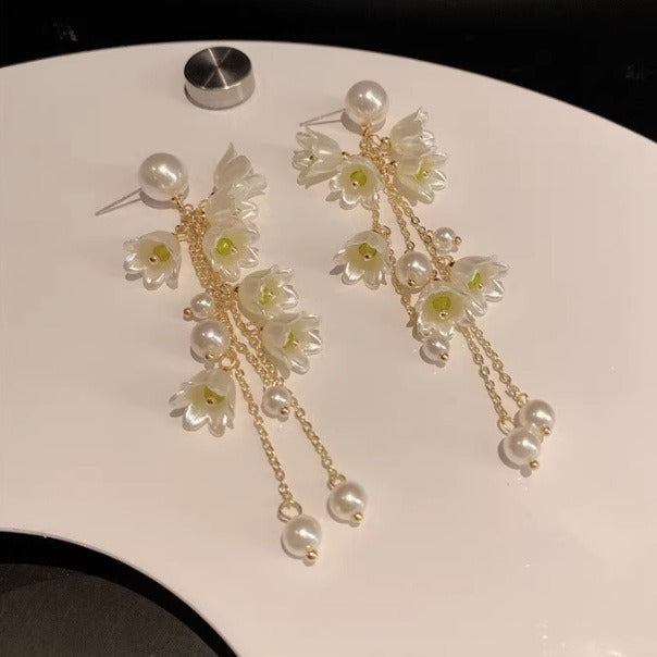 6 Set - Long tassel flower earrings (Unit price 48)