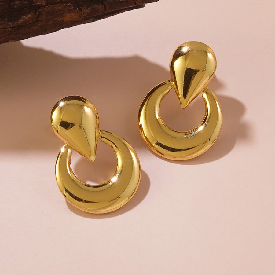 3 Pairs - Water Drop Geometric Circle Earrings (1 Pair Price - 51)