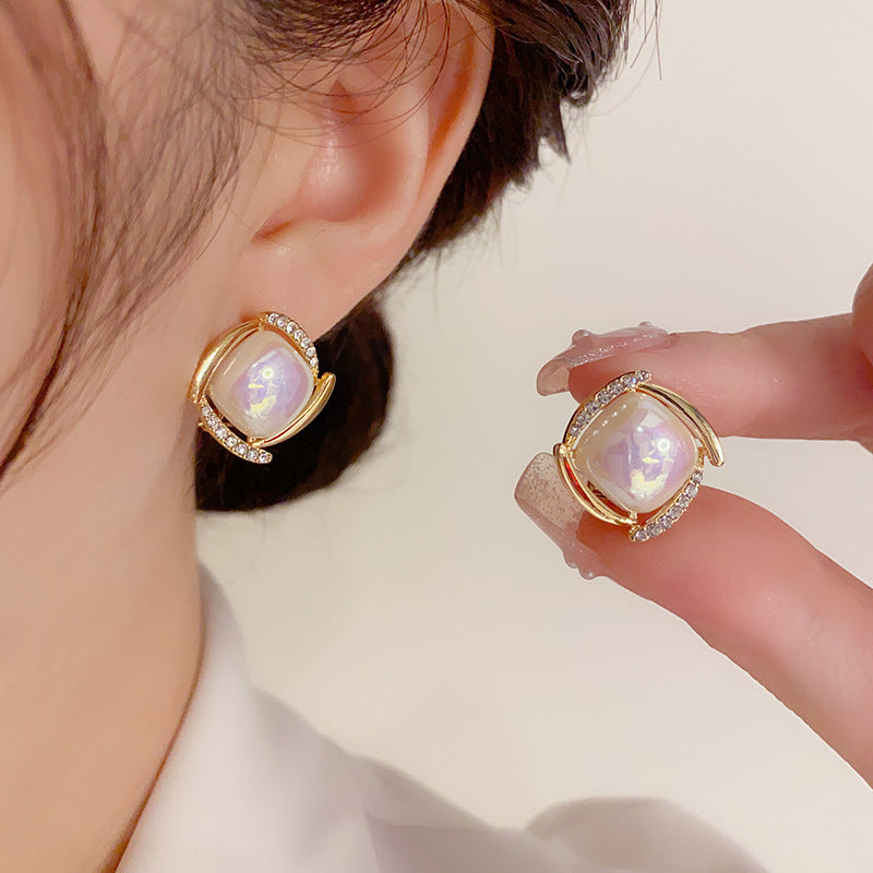 6 Set - New trendy square earrings (Mix color) (Unit price 24)