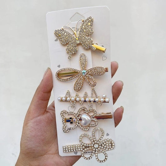 ECG Pearl 5-piece set hairclip Card Packing