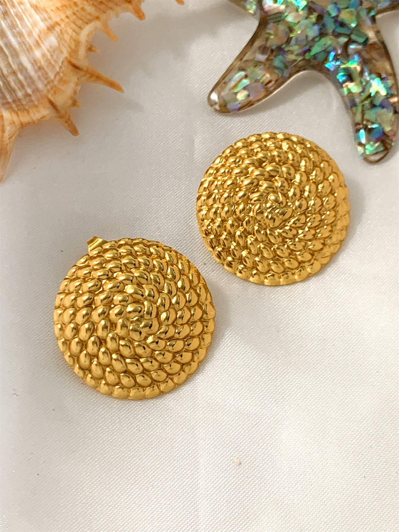 3 Pairs - Anti tarnish new circle earrings (1 Pair Price - 44)