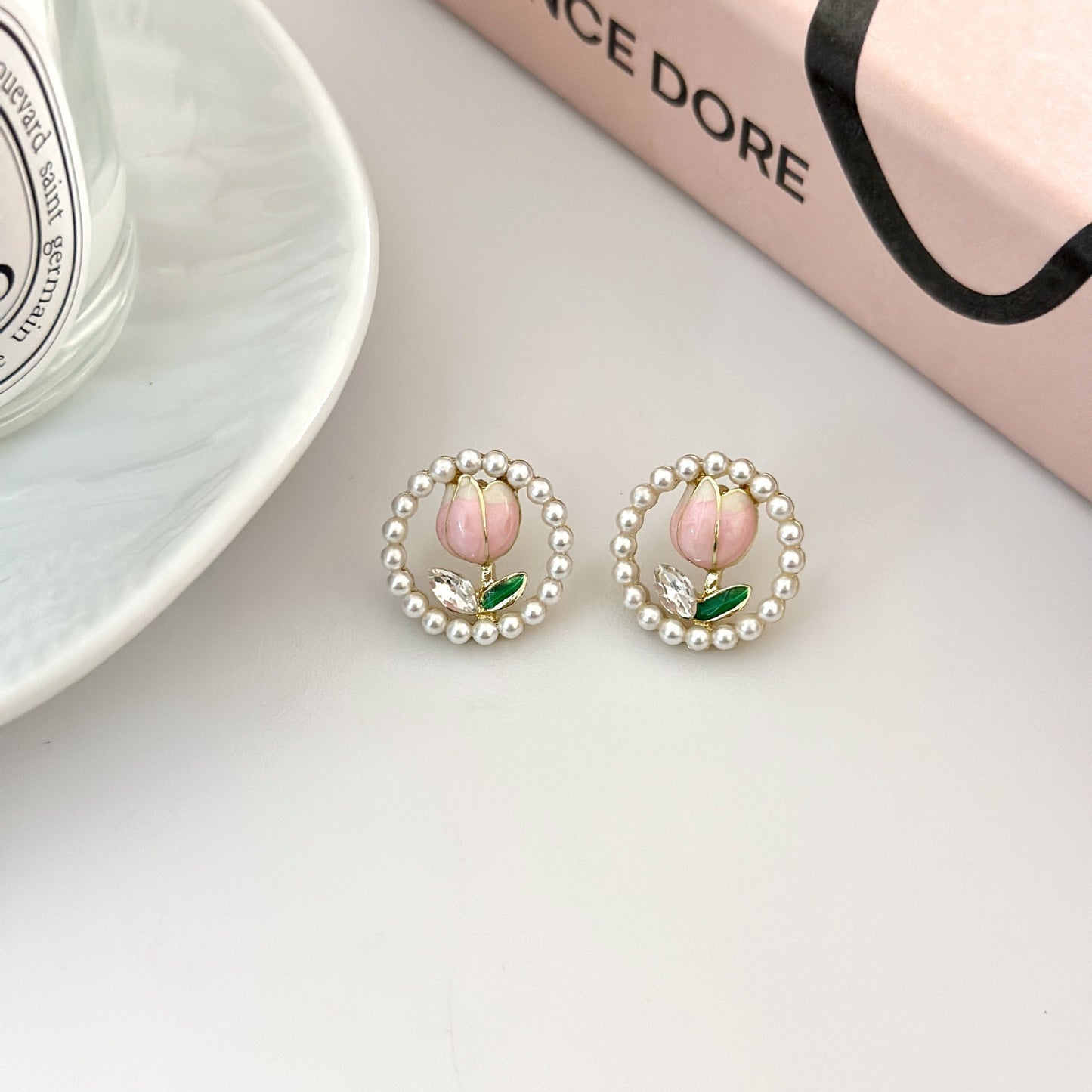 6 Pairs - South Korea Fashion Small Fresh Tulip Earrings (1 Pair Price - 32)