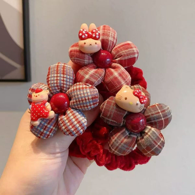 6 Pc - Red Cute Cartoon Hairband for Girls opp packing (1 Pc Price - 12)