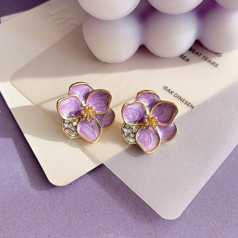 6 Pairs - Chanel Style Petal Earrings (Mix Color) (1 Pair Price - 26)