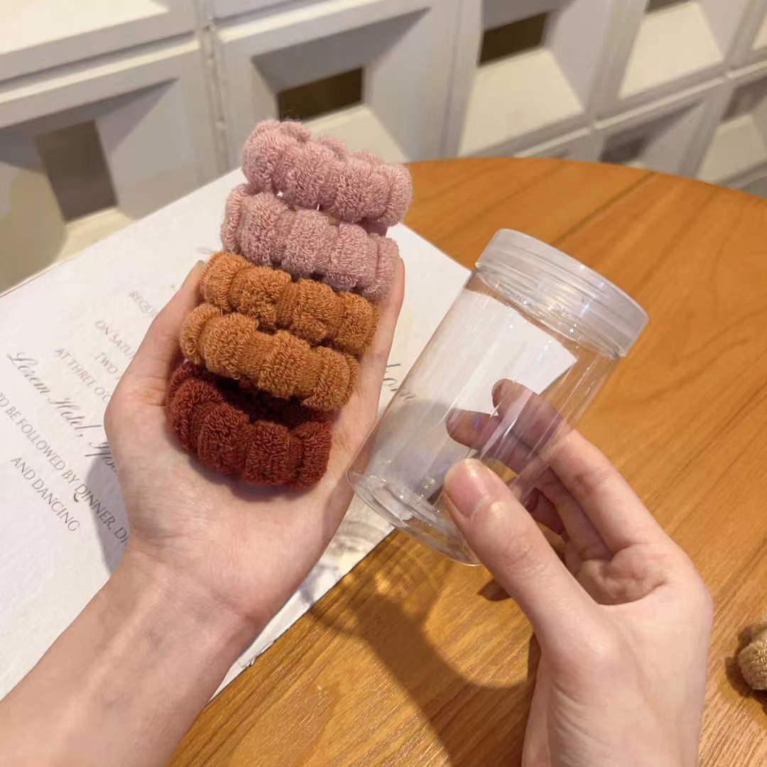 Orange Series Towel Ring Rubberband with box (5 piece set)