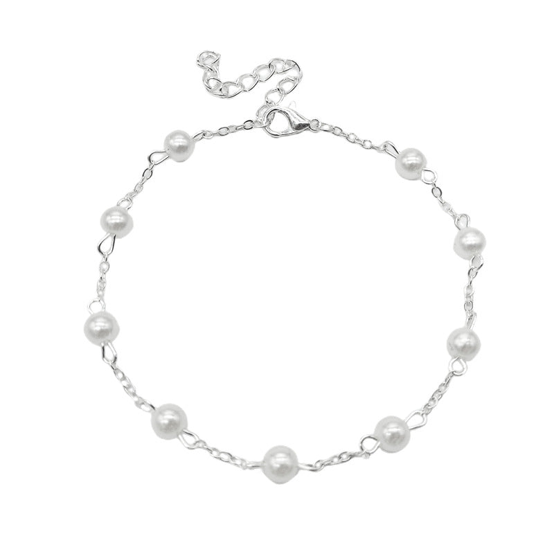 12 Pc - Pearl Chain Anklet (Unit Price - 23)