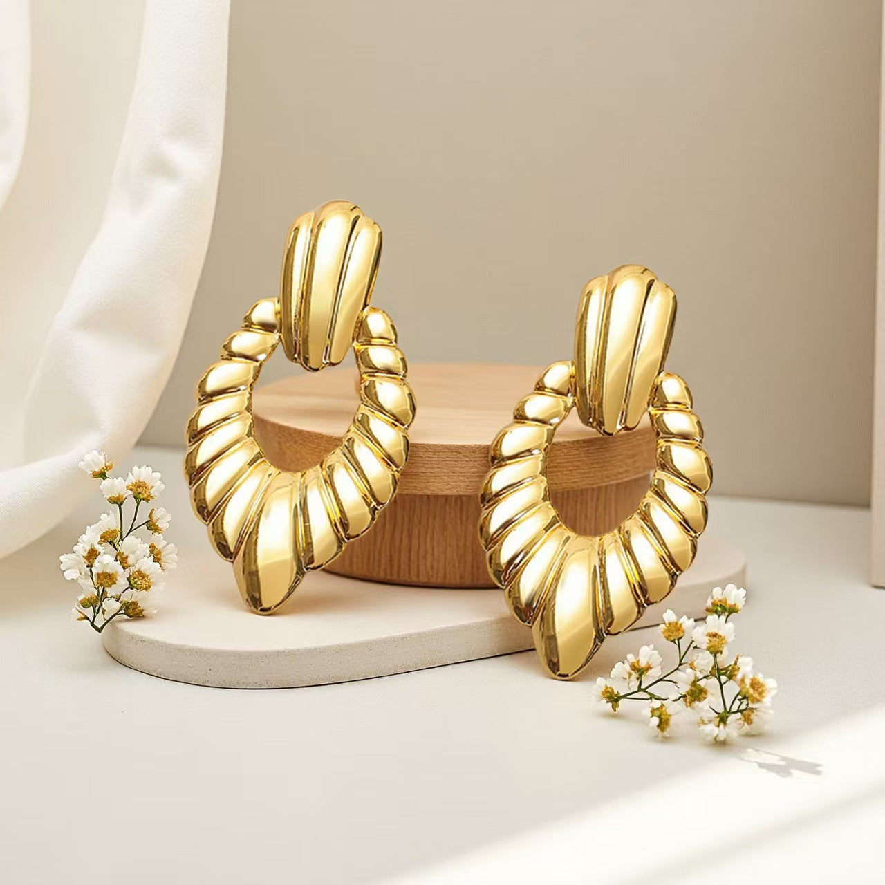 3 Pairs - Anti tarnish new style earrings (1 Pair Price - 44)