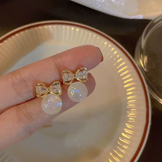 6 Set - Mermaid Pearl Bow Earrings (Unit price 22)