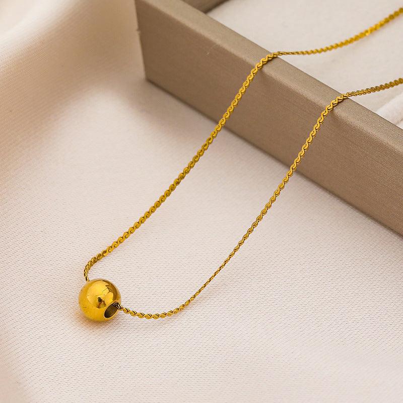 3 Pc - Bead Necklace - Golden (Unit Price - 48)