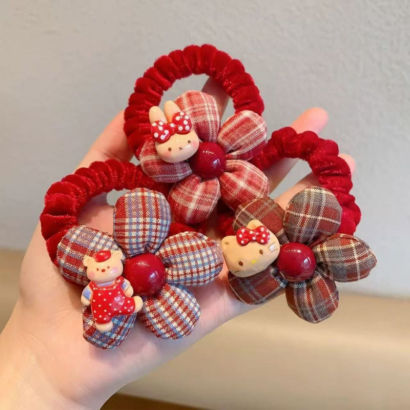 6 Pc - Red Cute Cartoon Hairband for Girls opp packing (1 Pc Price - 12)