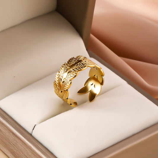 3 Pc - Leaf Ring - Golden (Unit Price - 60)