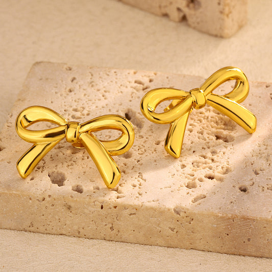 3 Pairs - Anti Tarnish Bow Earrings (1 Pair Price - 40)
