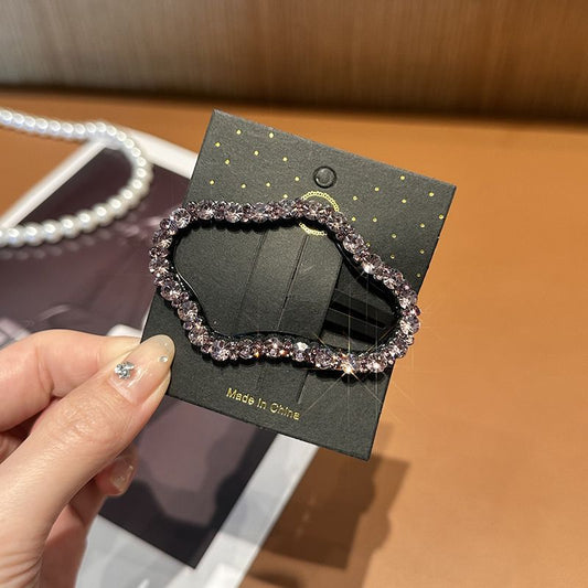 3 Pc - Rhinestone cloud hairpin - Purple (Unit Price - 9)