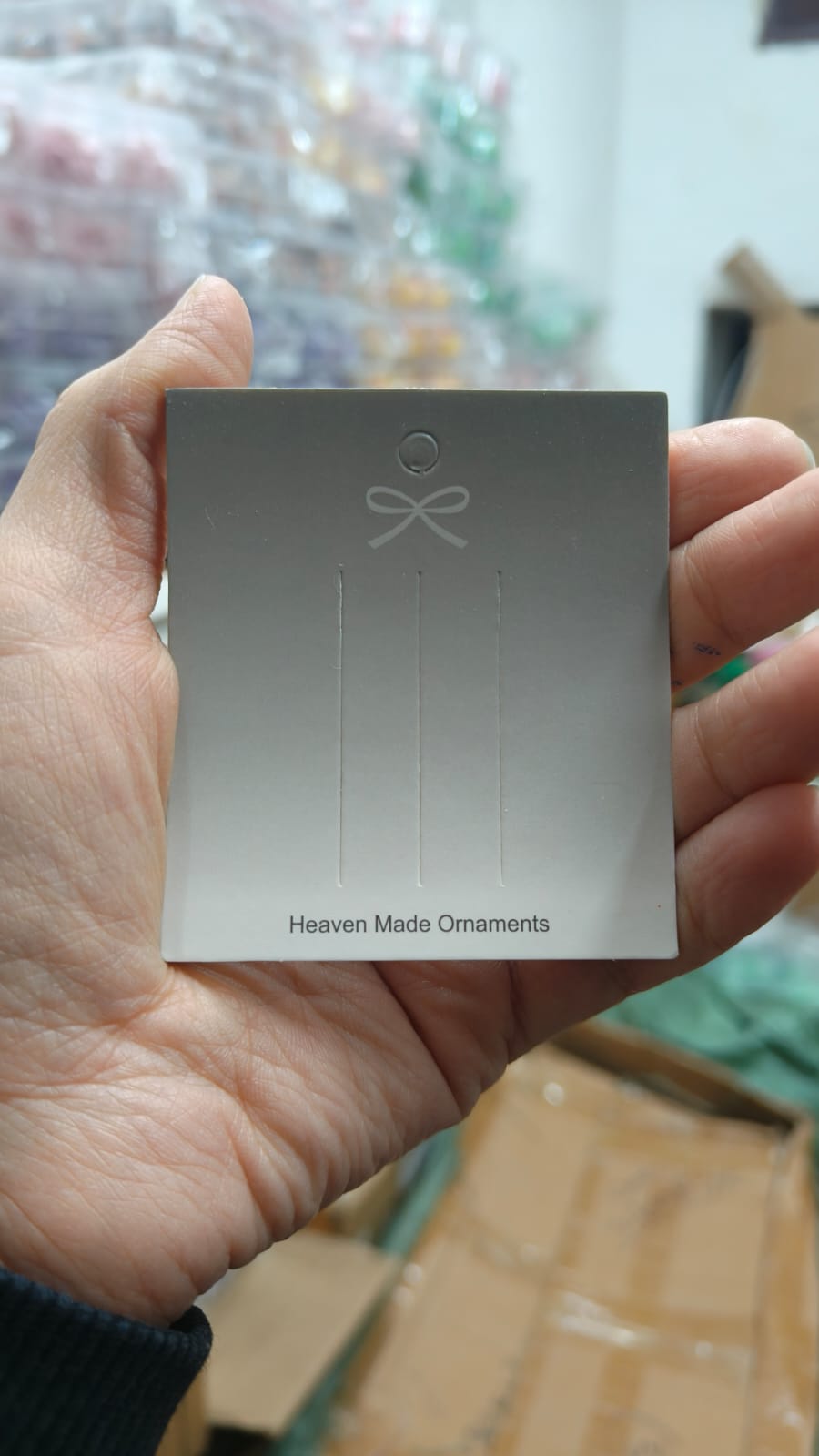 Gradient gray-6.3*7.1 cm cardstock - Packing material with OPP bag (Pack of 100)